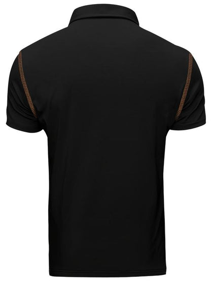Men'S Regular Fit Short Sleeve Top, Casual Buttons Collared Top for Outdoor Sports, Polo Shirts Men, Fashion Men'S Clothes for All Seasons