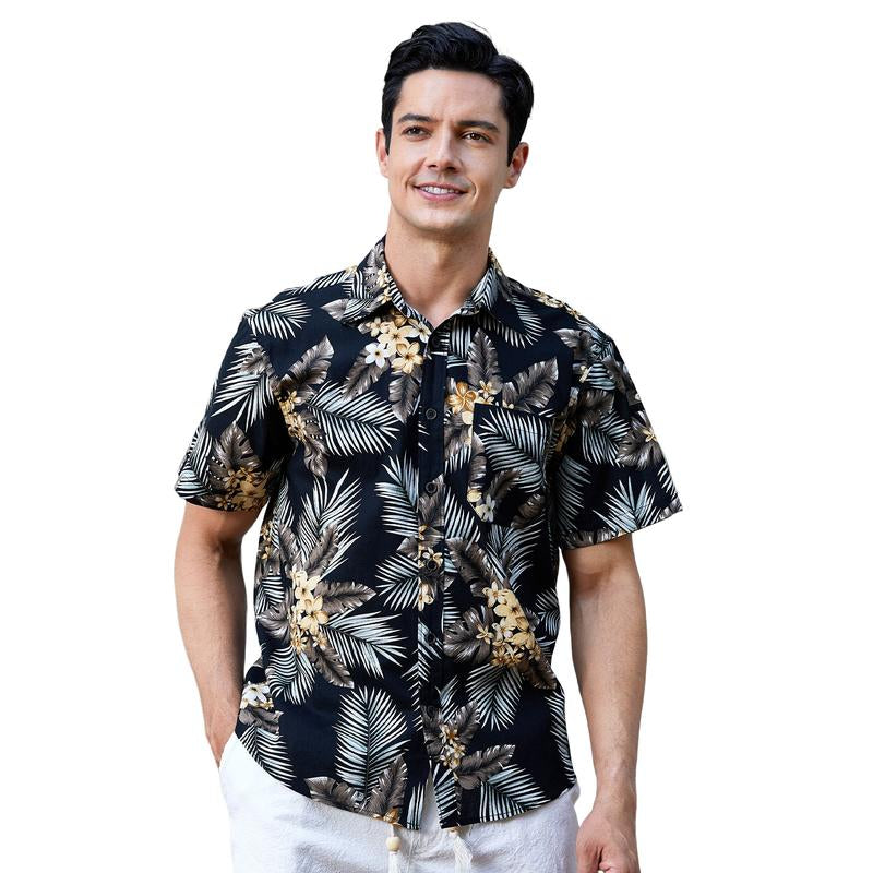Hawaiian Shirt for Men Short Sleeve Button down Shirt Men Casual Summer Tropical Beach Aloha Shirts for Men Hawaii Party