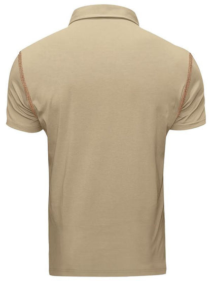 Men'S Regular Fit Short Sleeve Top, Casual Buttons Collared Top for Outdoor Sports, Polo Shirts Men, Fashion Men'S Clothes for All Seasons